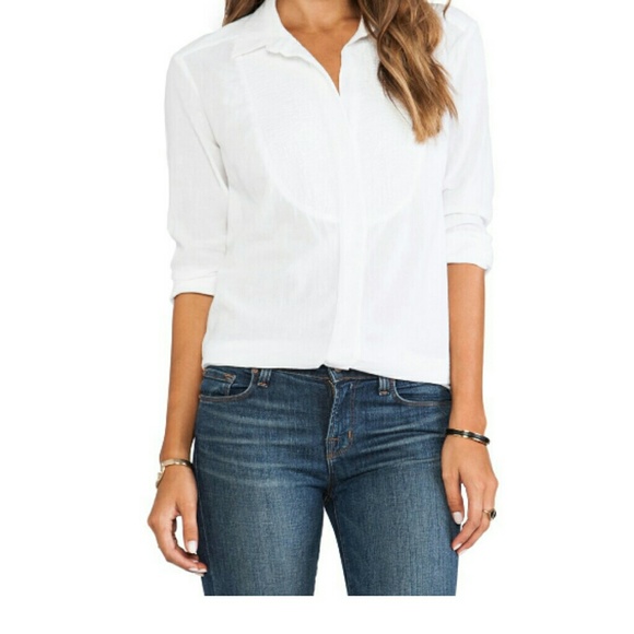 James Perse Tops - James Perse Cotton Gauze Tuxedo Shirt sz 2HTF
